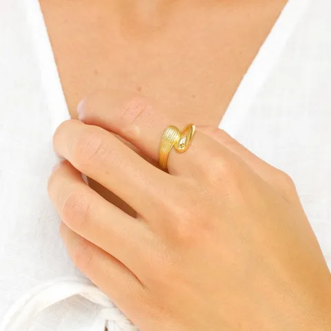 ring i forgyldt messing