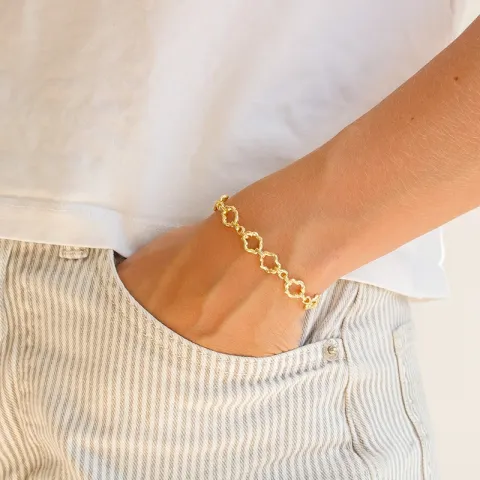 armbånd i forgyldt messing