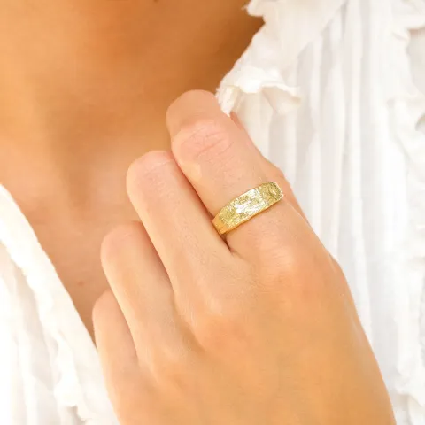 ring i forgyldt messing