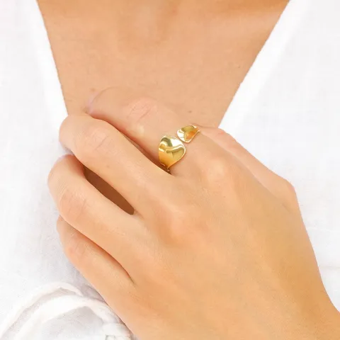 ring i forgyldt messing