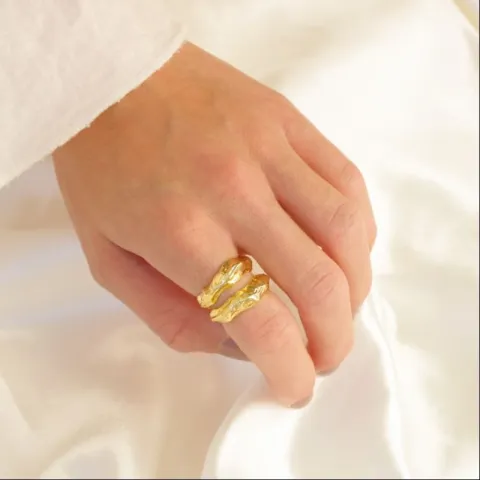 ring i forgyldt messing - Eliné