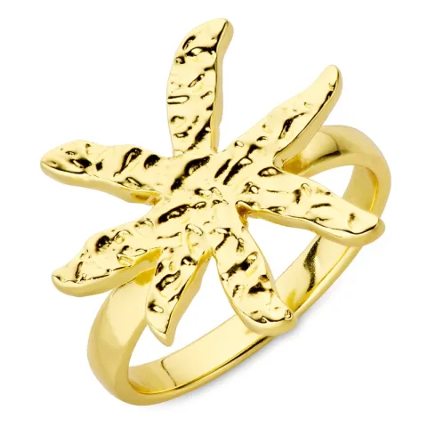 blomster ring i forgyldt messing - Eliné