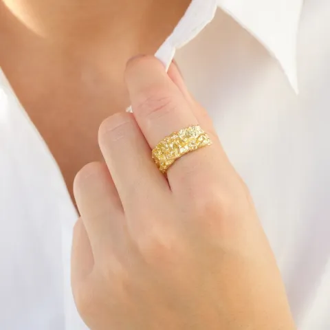 ring i forgyldt messing - Eliné