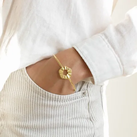 blomster armbånd i forgyldt messing - Eliné
