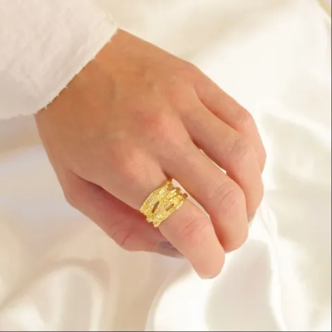 ring i forgyldt messing - Eliné