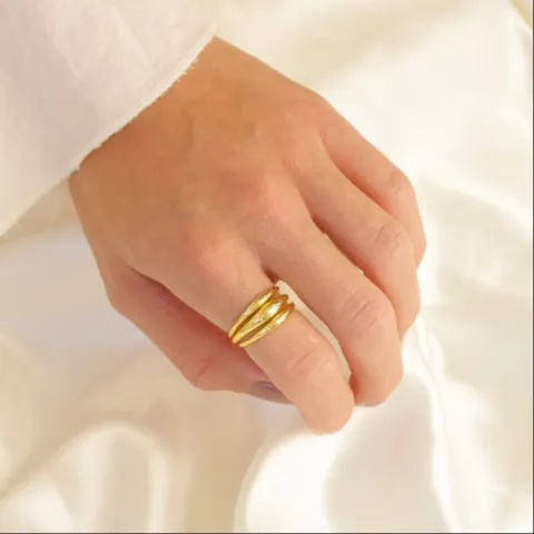 ring i forgyldt messing - Eliné