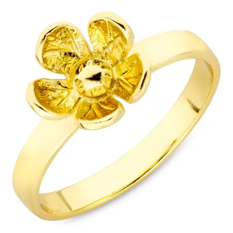 blomster ring i forgyldt messing - Eliné