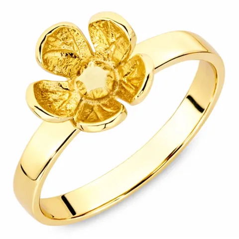 blomster ring i forgyldt messing - Eliné