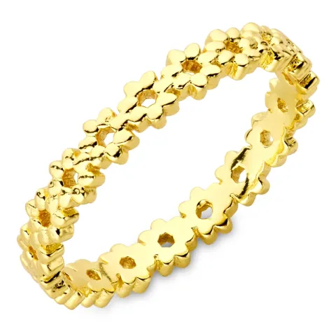 blomster ring i forgyldt messing - Eliné