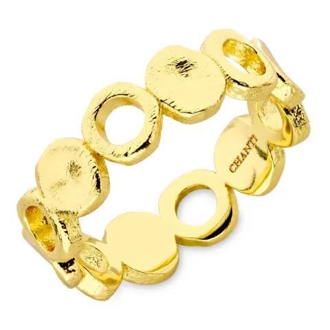 rund ring i forgyldt messing - Eliné