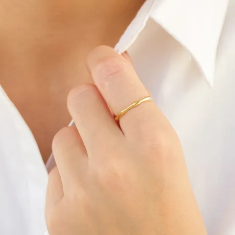 ring i forgyldt messing - Eliné