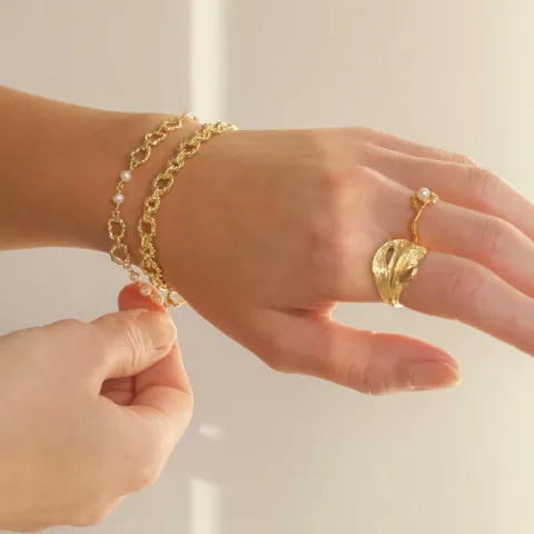 armbånd i forgyldt messing - Eliné