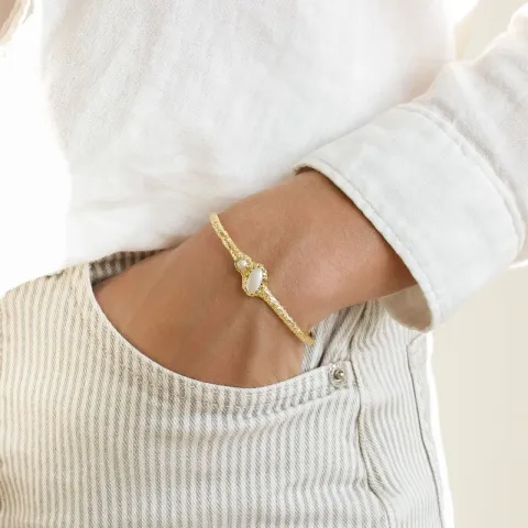 perle armbånd i forgyldt messing - Eliné