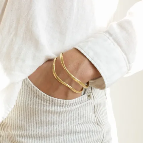 armring i forgyldt messing  x 21,8 mm  - Eliné