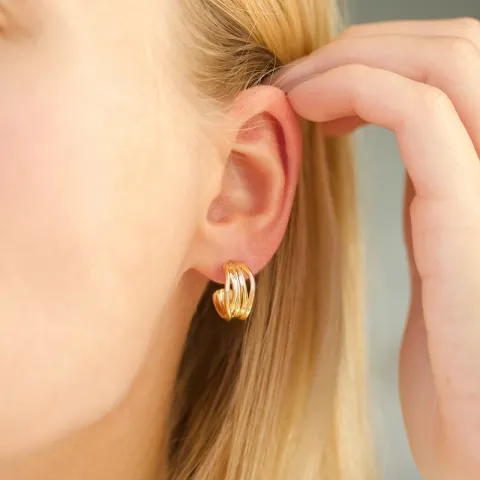 halvcreoler i forgyldt messing - Eliné