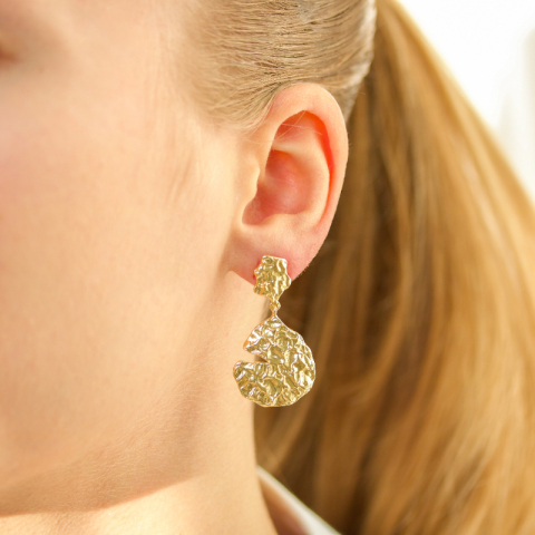 øreringe i forgyldt messing - Eliné