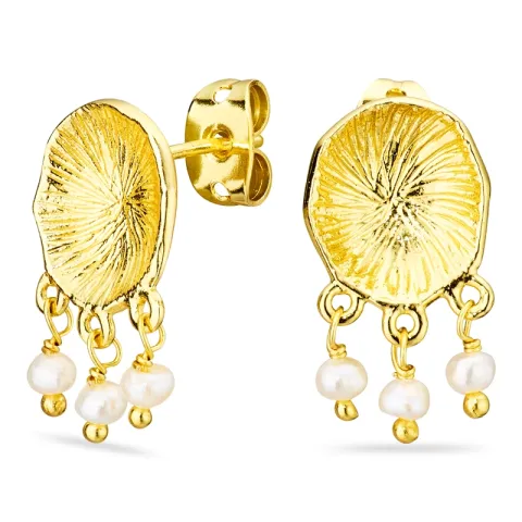 perle øreringe i forgyldt messing - Eliné