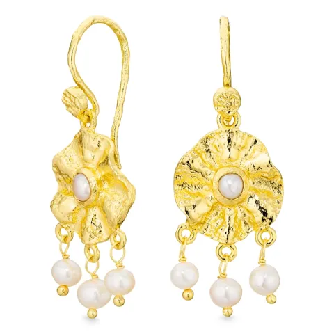 perle øreringe i forgyldt messing - Eliné