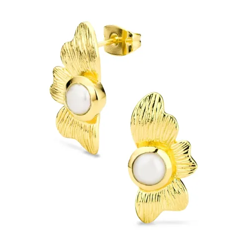 perle øreringe i forgyldt messing - Eliné