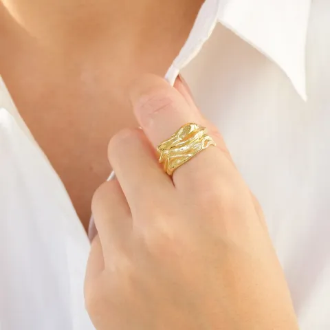 ring i forgyldt messing - Eliné