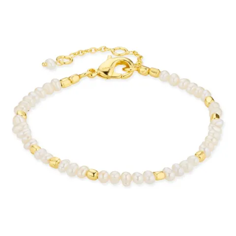 perle armbånd i forgyldt messing - Eliné