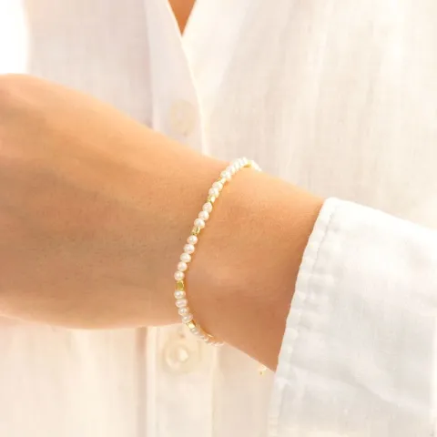 perle armbånd i forgyldt messing - Eliné