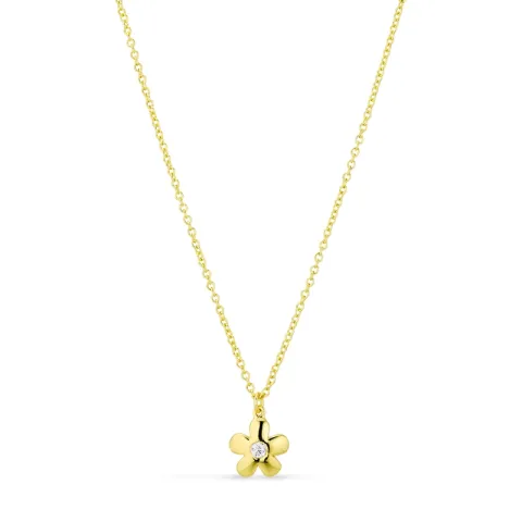 blomster halskæde i forgyldt messing - Eliné