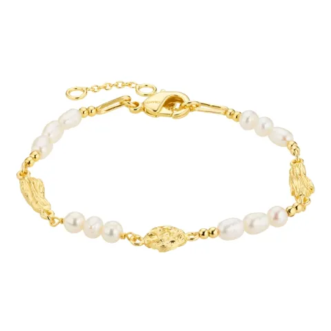 perle armbånd i forgyldt messing - Eliné