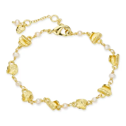 perle armbånd i forgyldt messing - Eliné