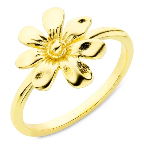 blomster ring i forgyldt messing - Eliné