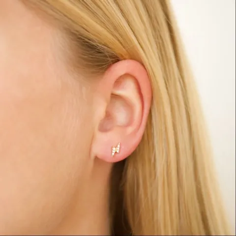 lyn øreringe i forgyldt messing - Eliné