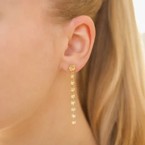 lange øreringe i forgyldt messing - Eliné