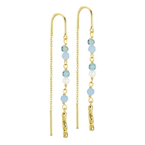 kæde øreringe i forgyldt messing - Eliné