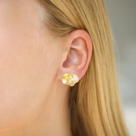 øreringe i forgyldt messing - Eliné