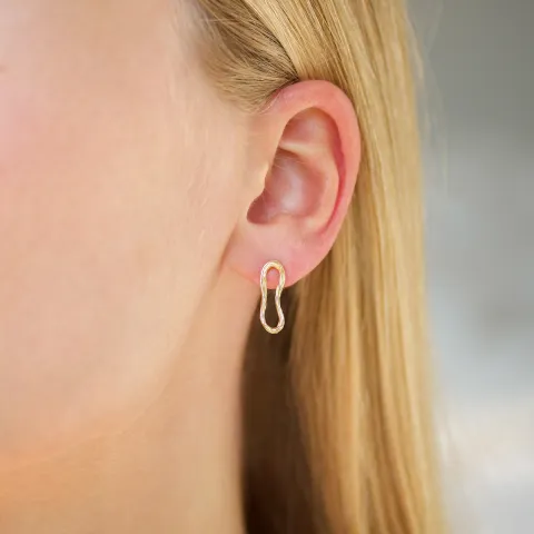 øreringe i forgyldt messing - Eliné