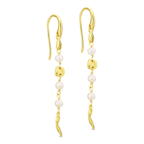 perle øreringe i forgyldt messing - Eliné