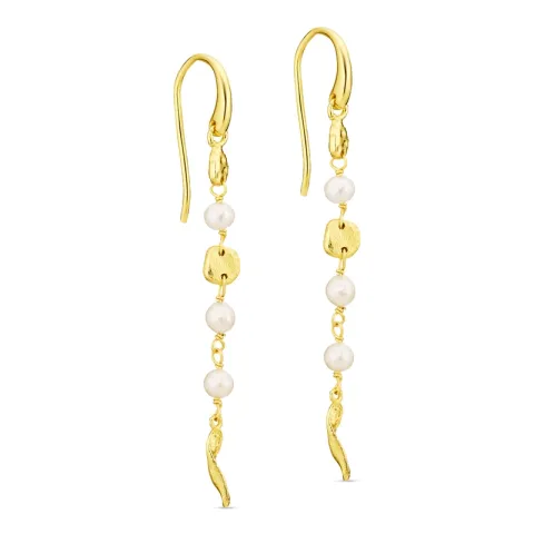 perle øreringe i forgyldt messing - Eliné