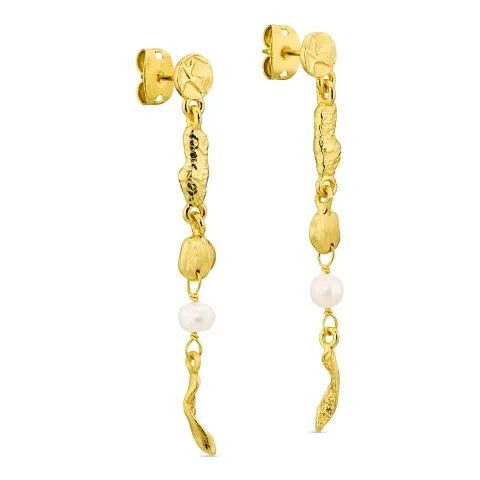 perle øreringe i forgyldt messing - Eliné