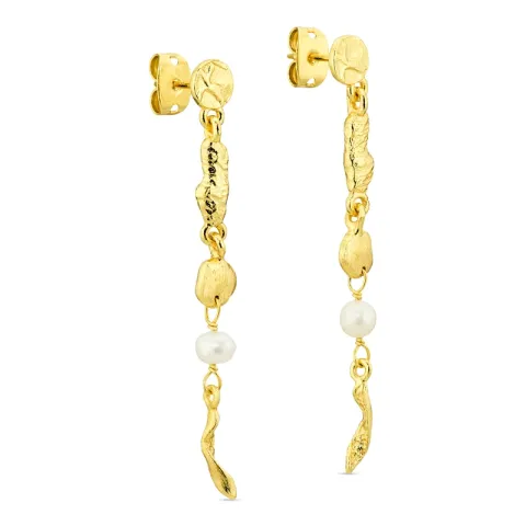 perle øreringe i forgyldt messing - Eliné