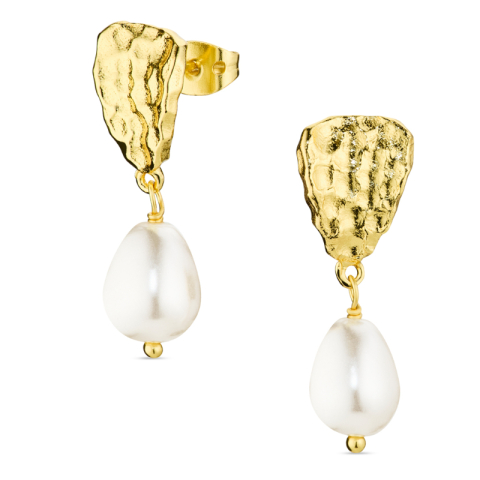 perle øreringe i forgyldt messing - Eliné