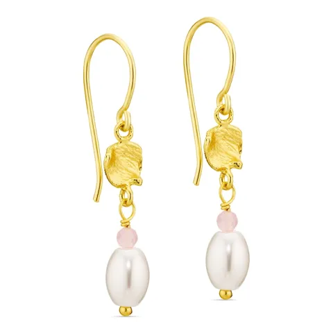 perle øreringe i forgyldt messing - Eliné