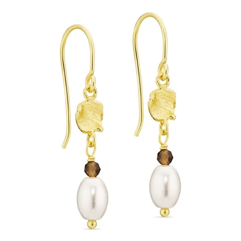 perle øreringe i forgyldt messing - Eliné