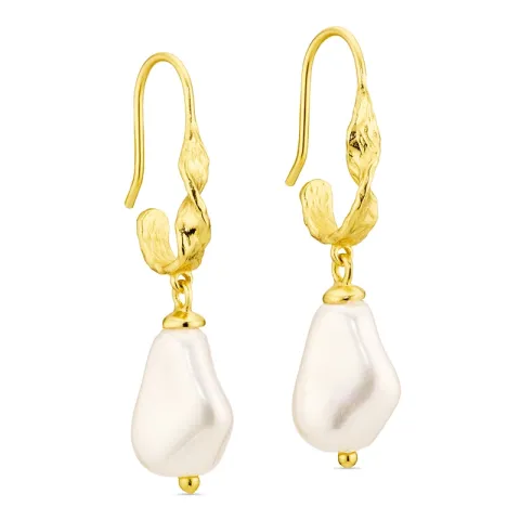 perle øreringe i forgyldt messing - Eliné