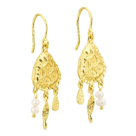 perle øreringe i forgyldt messing - Eliné