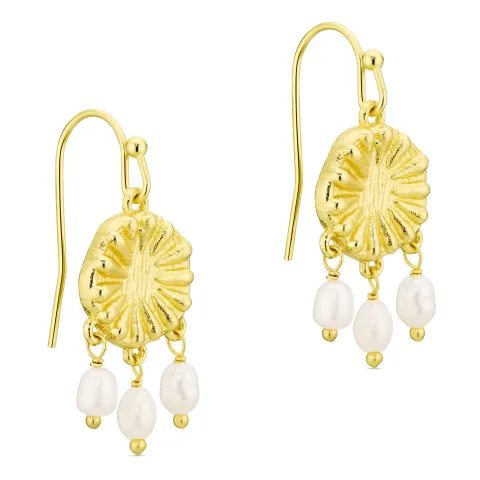 perle øreringe i forgyldt messing - Eliné