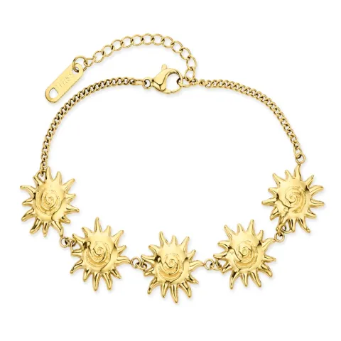 vandfast sol armbånd i forgyldt stål - OCEANA