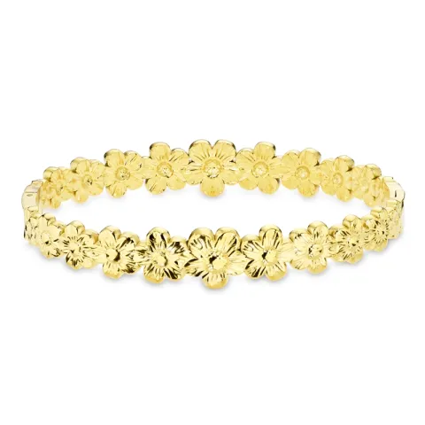 vandfast blomster armring i forgyldt stål - OCEANA