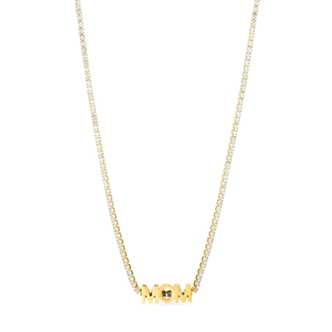 vandfast smaragd halskæde i forgyldt stål med vedhæng i stål - OCEANA