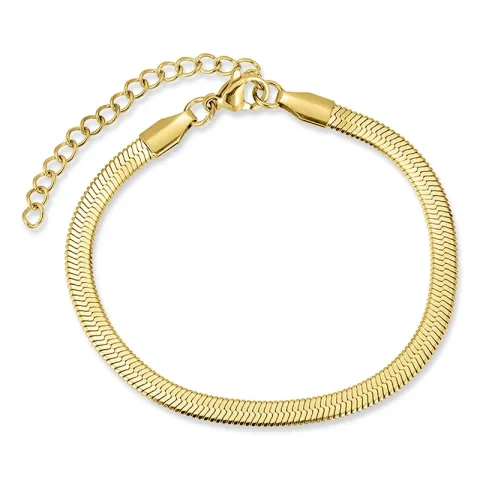 vandfast armbånd i forgyldt stål 16 + 5 cm x 4,0 mm  - OCEANA