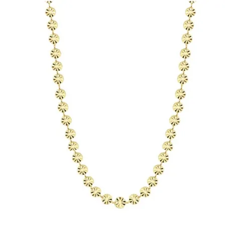 vandfast rund halskæde i forgyldt stål - OCEANA